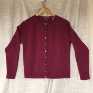 100% CASHMERE SWEATER, soft raspberry colored